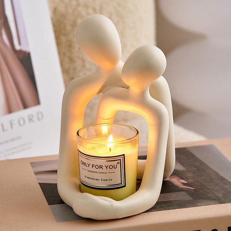 Loving Couple Resin Statue – Elegant Home and Office Decor
